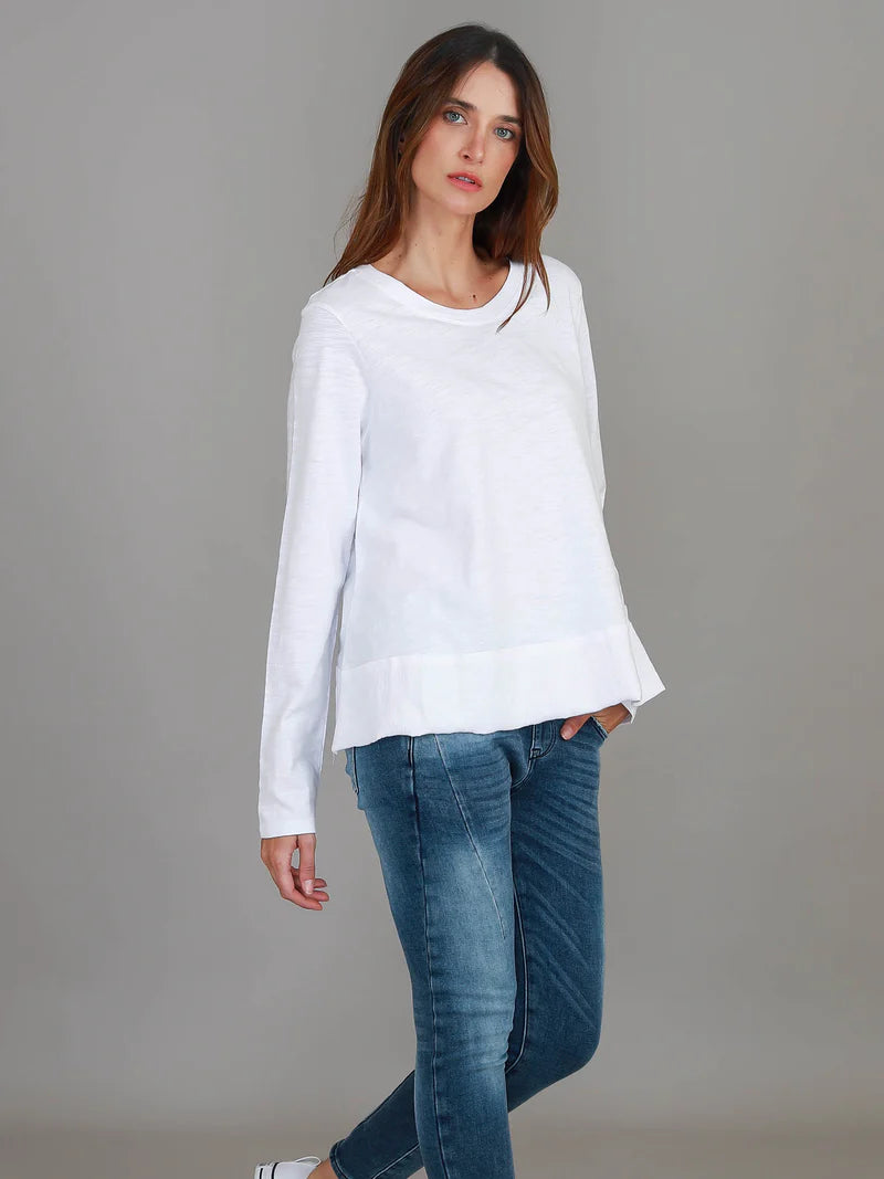 Sonya Long Sleeve Tee - White