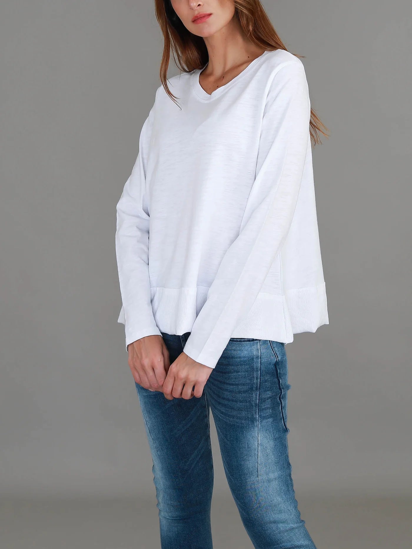 Sonya Long Sleeve Tee - White