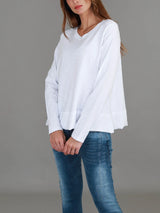 Sonya Long Sleeve Tee - White