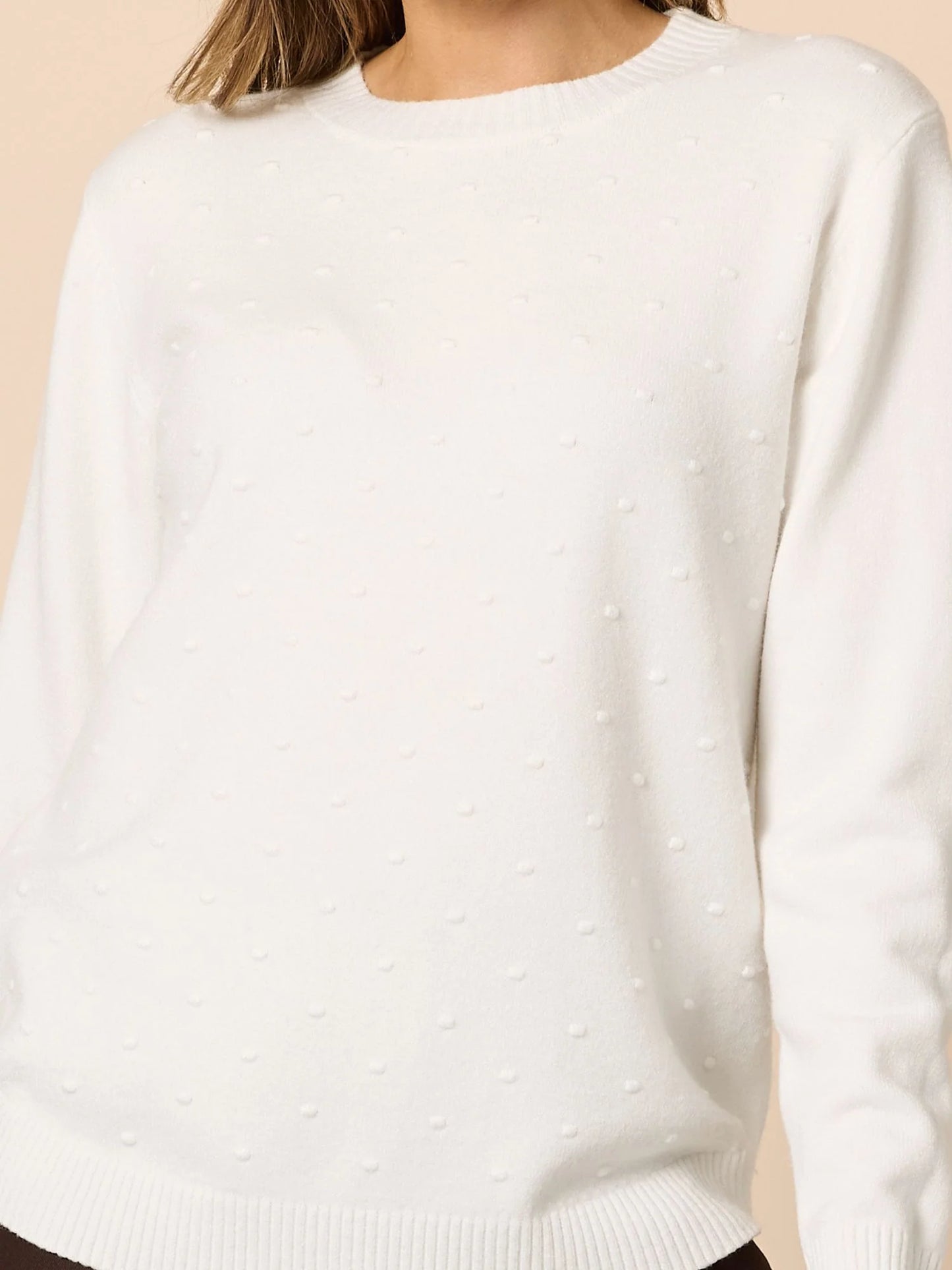 Alpine Spot Knit - Winter White
