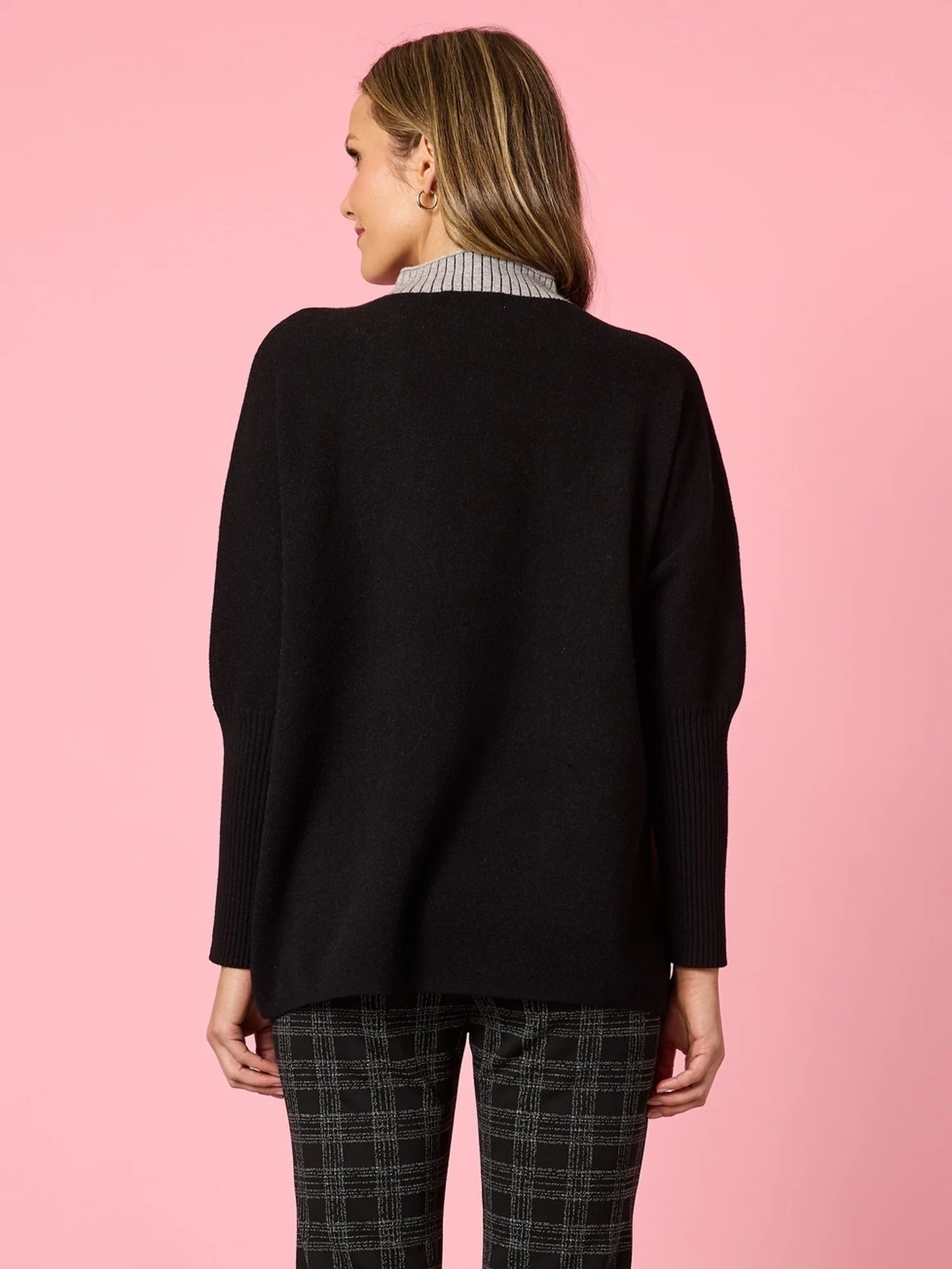 Cannes Spliced Knit - Black/Grey