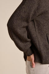Knitted Bomber - Chocolate