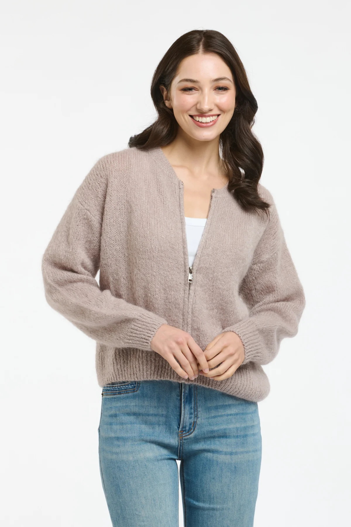 Luxe Mohair Bomber One Size - Panna