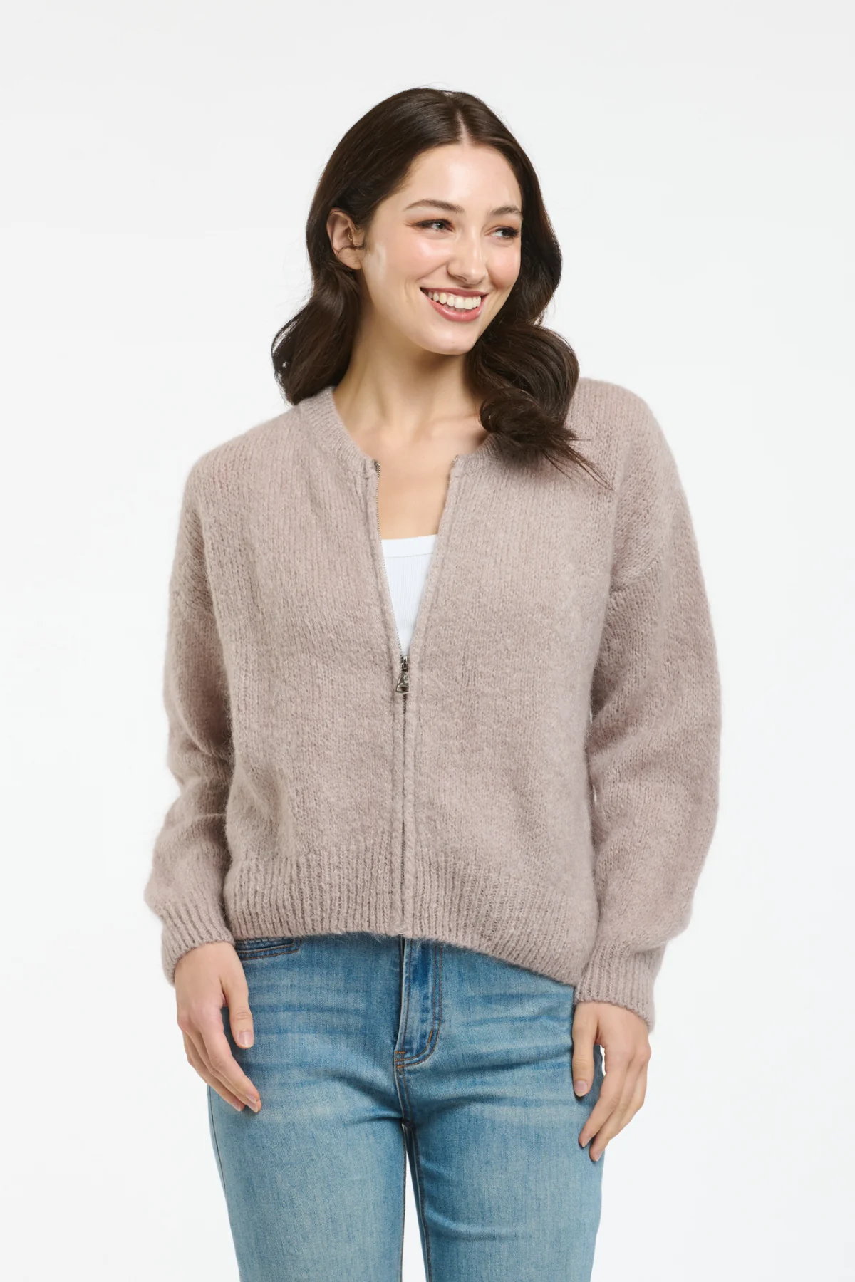 Luxe Mohair Bomber One Size - Panna