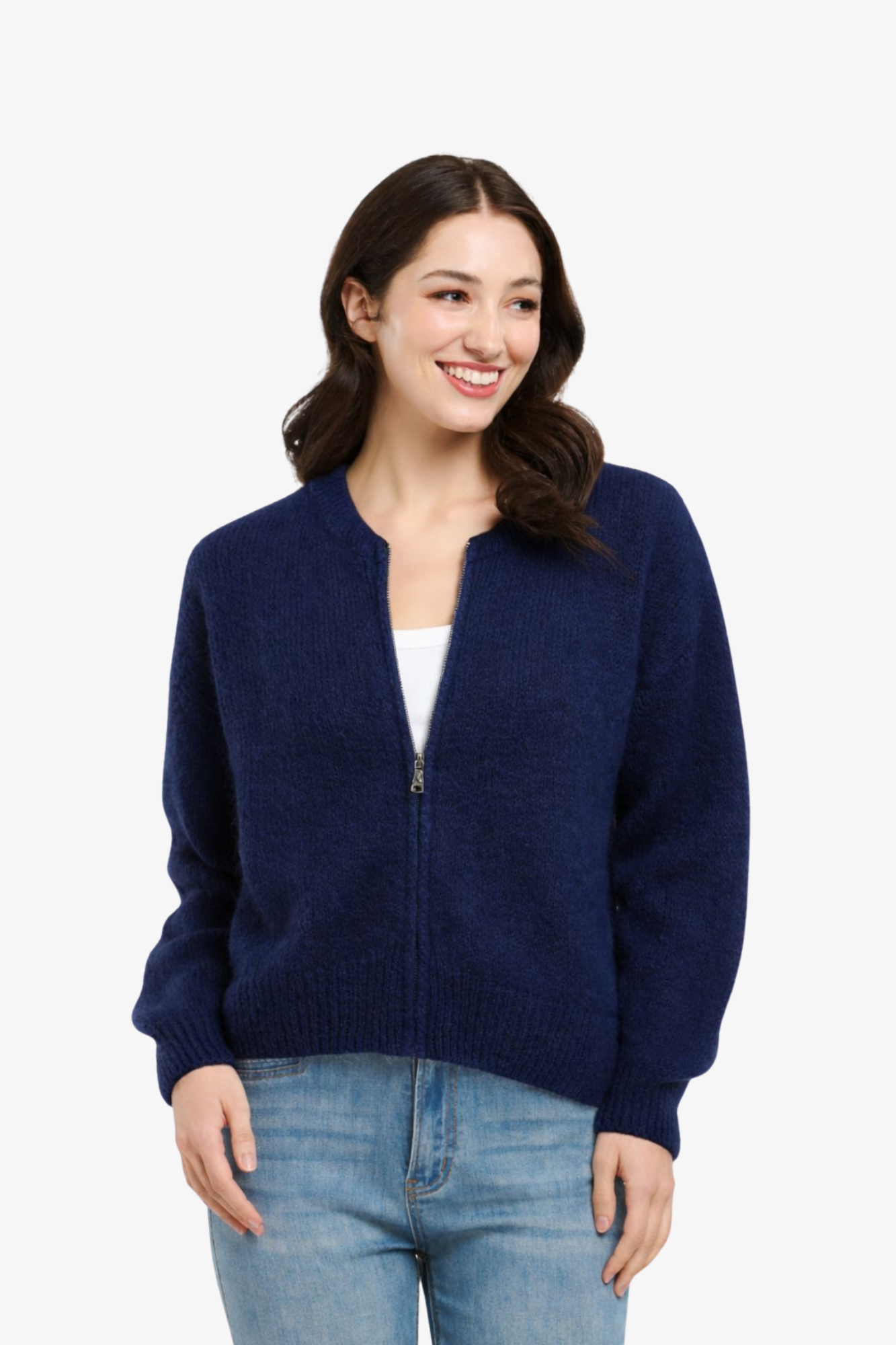 Luxe Mohair Bomber One Size - Navy