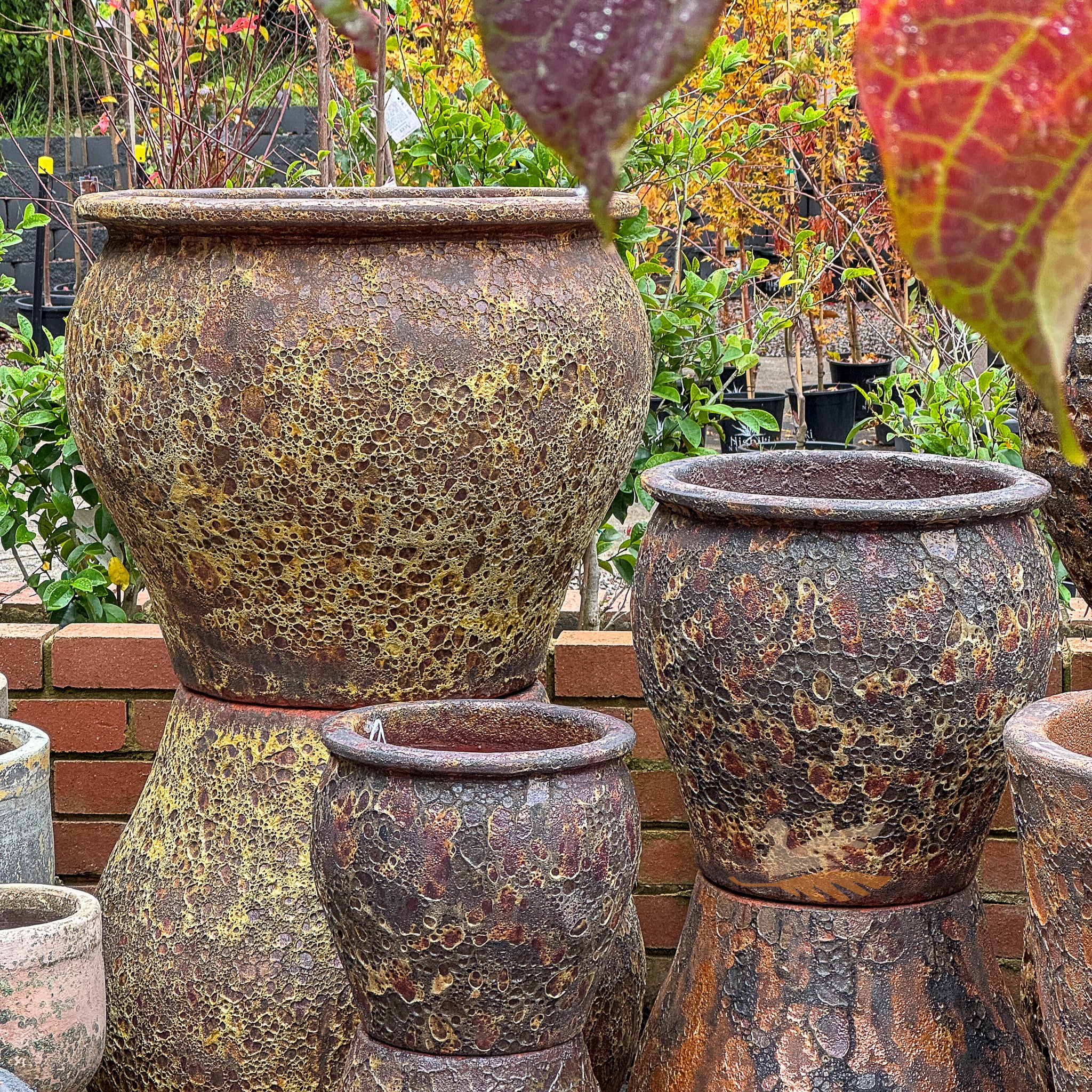 Fossil Mossman Planter - Rust