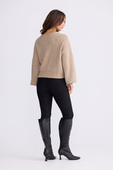 Monteith Wrap Knit - Oat Marle