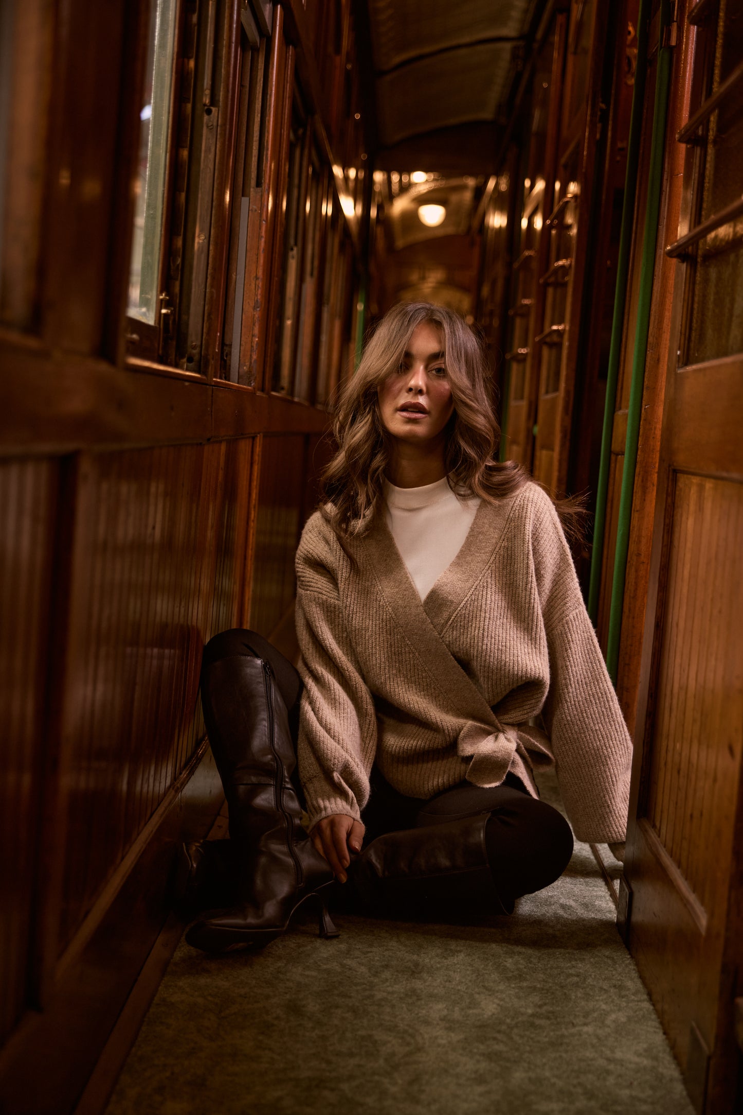 Monteith Wrap Knit - Oat Marle