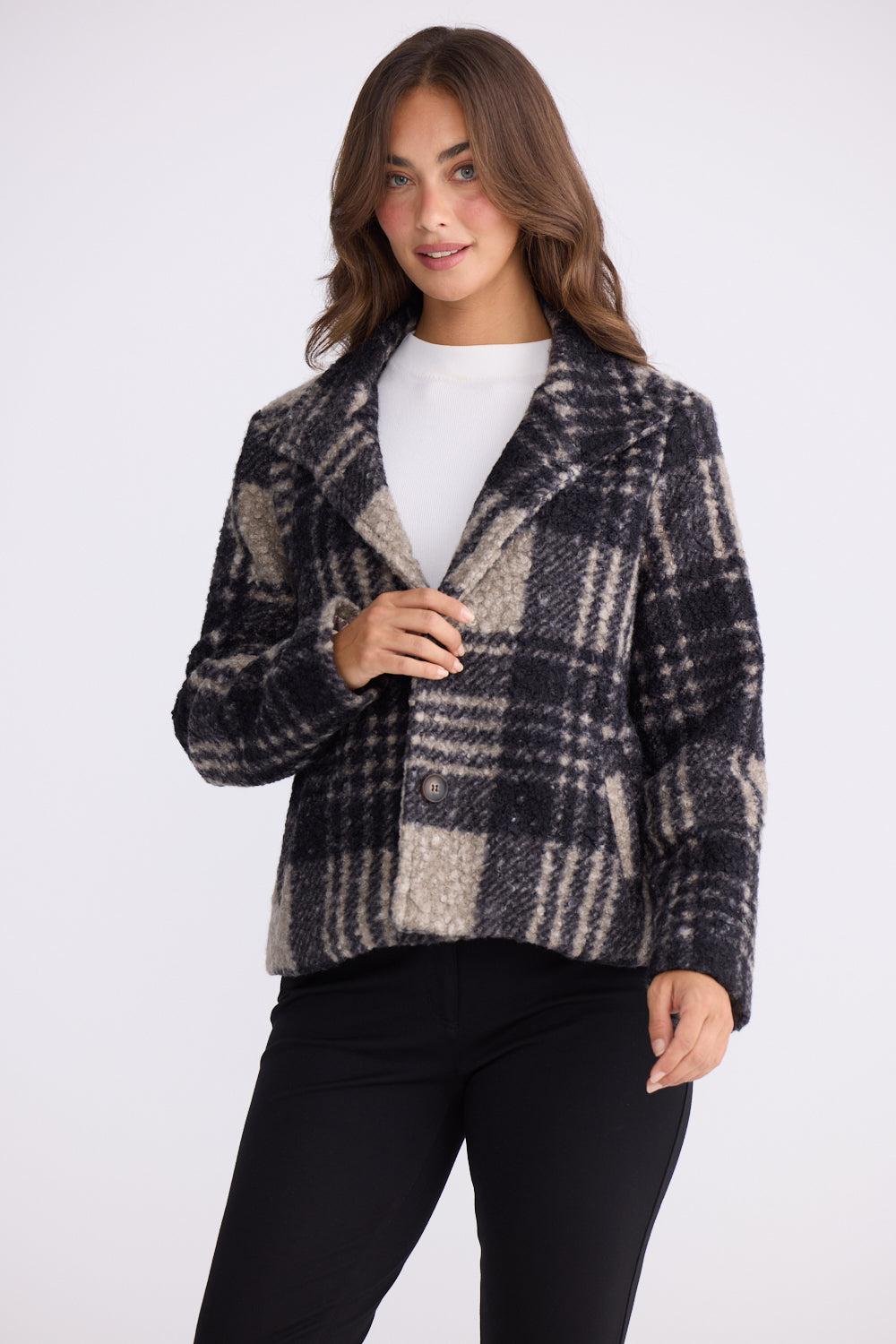 Ascot Jacket - Black Check