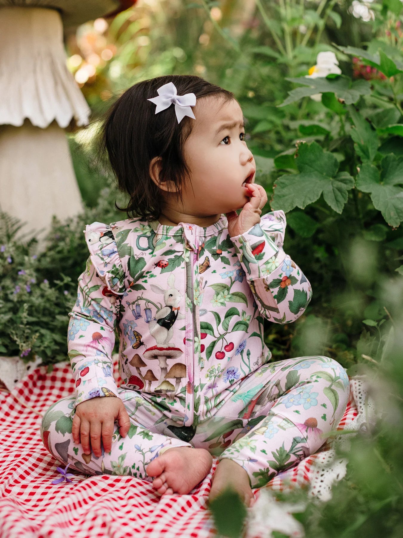Precious Frill Coverall Enchanted Flowers Party - Sugar Pink