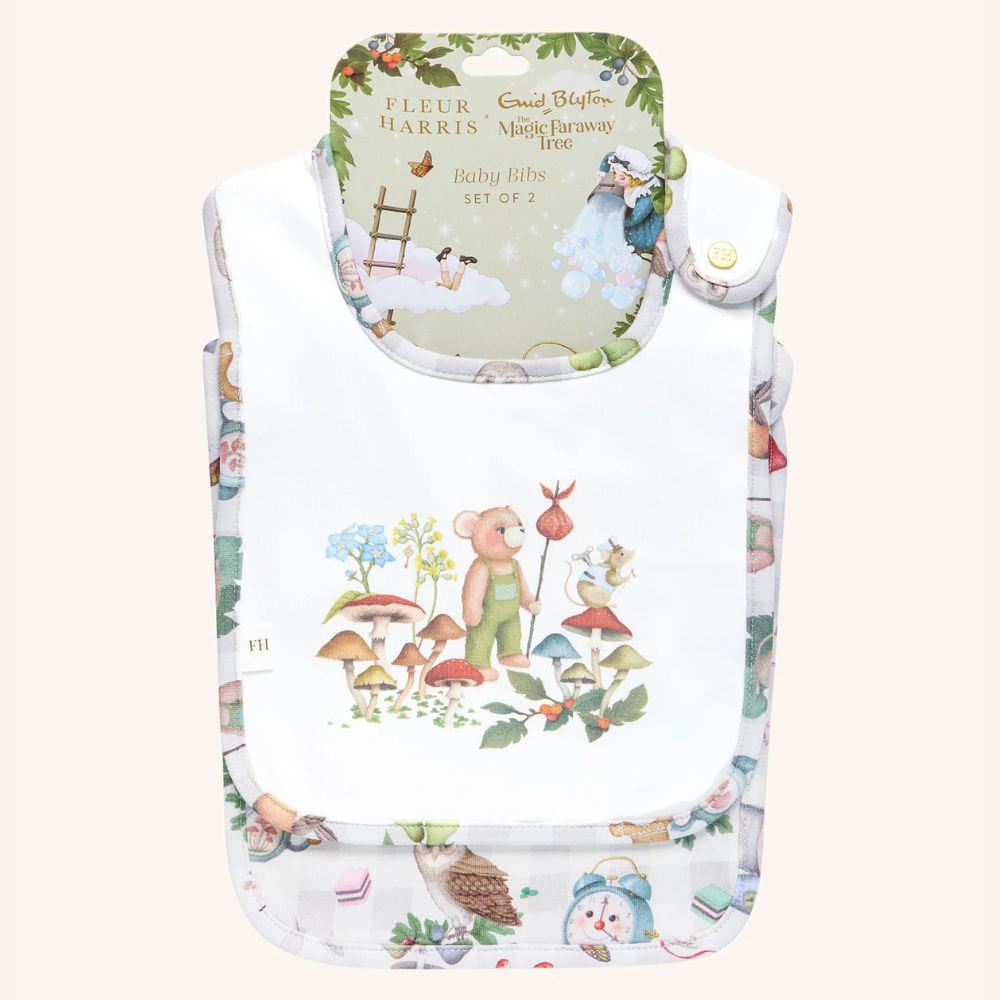 Dandy Duo Bibs Bear & Mouse - Tapioca
