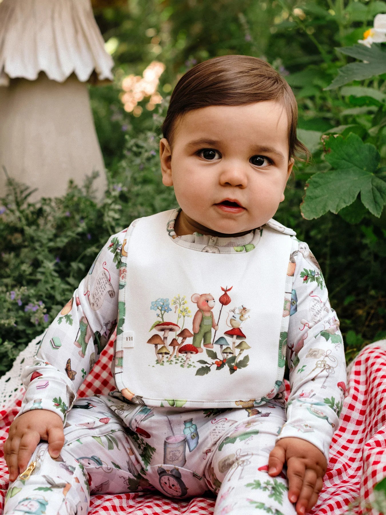 Dandy Duo Bibs Bear & Mouse - Tapioca