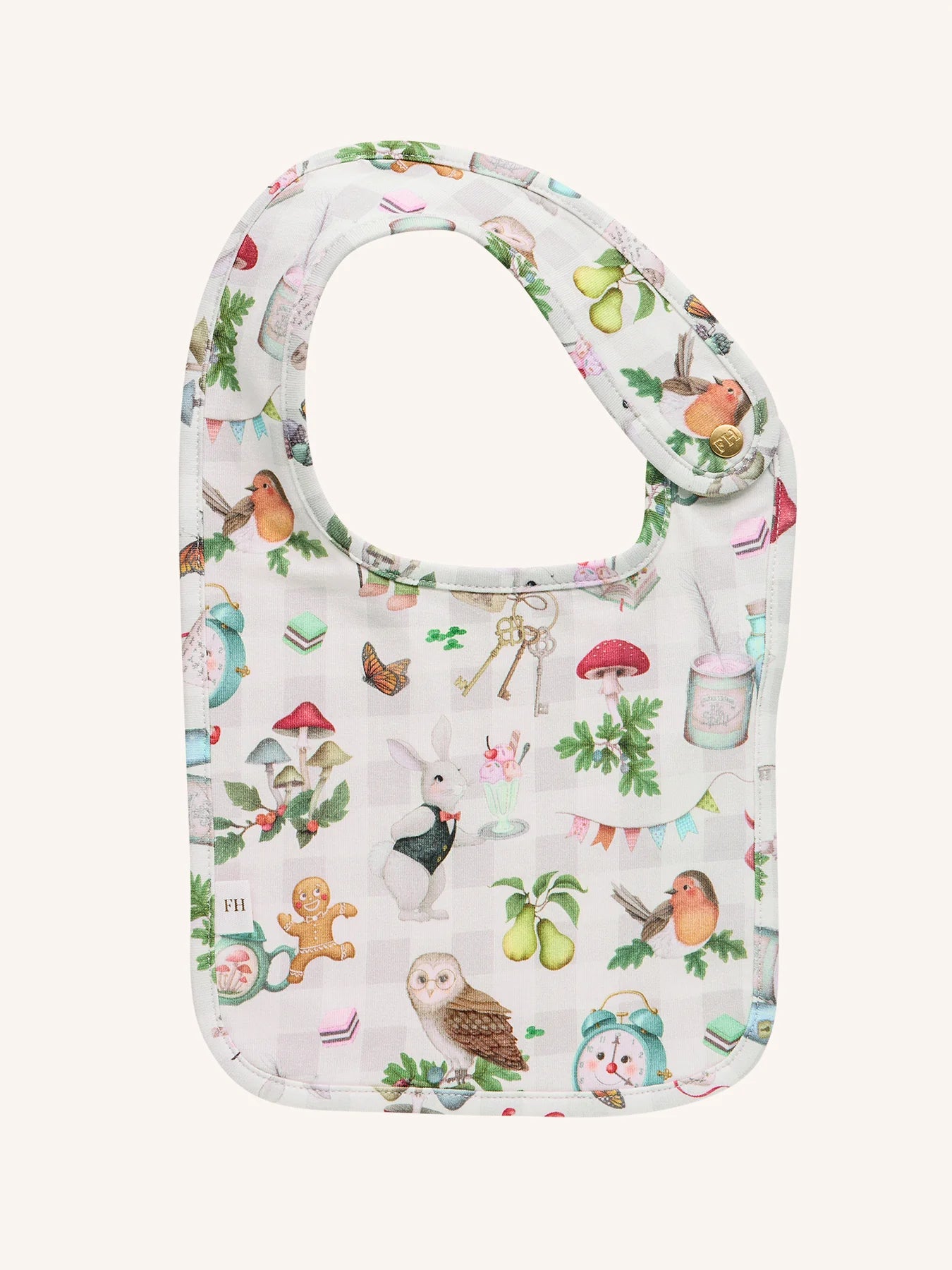 Dandy Duo Bibs Bear & Mouse - Tapioca