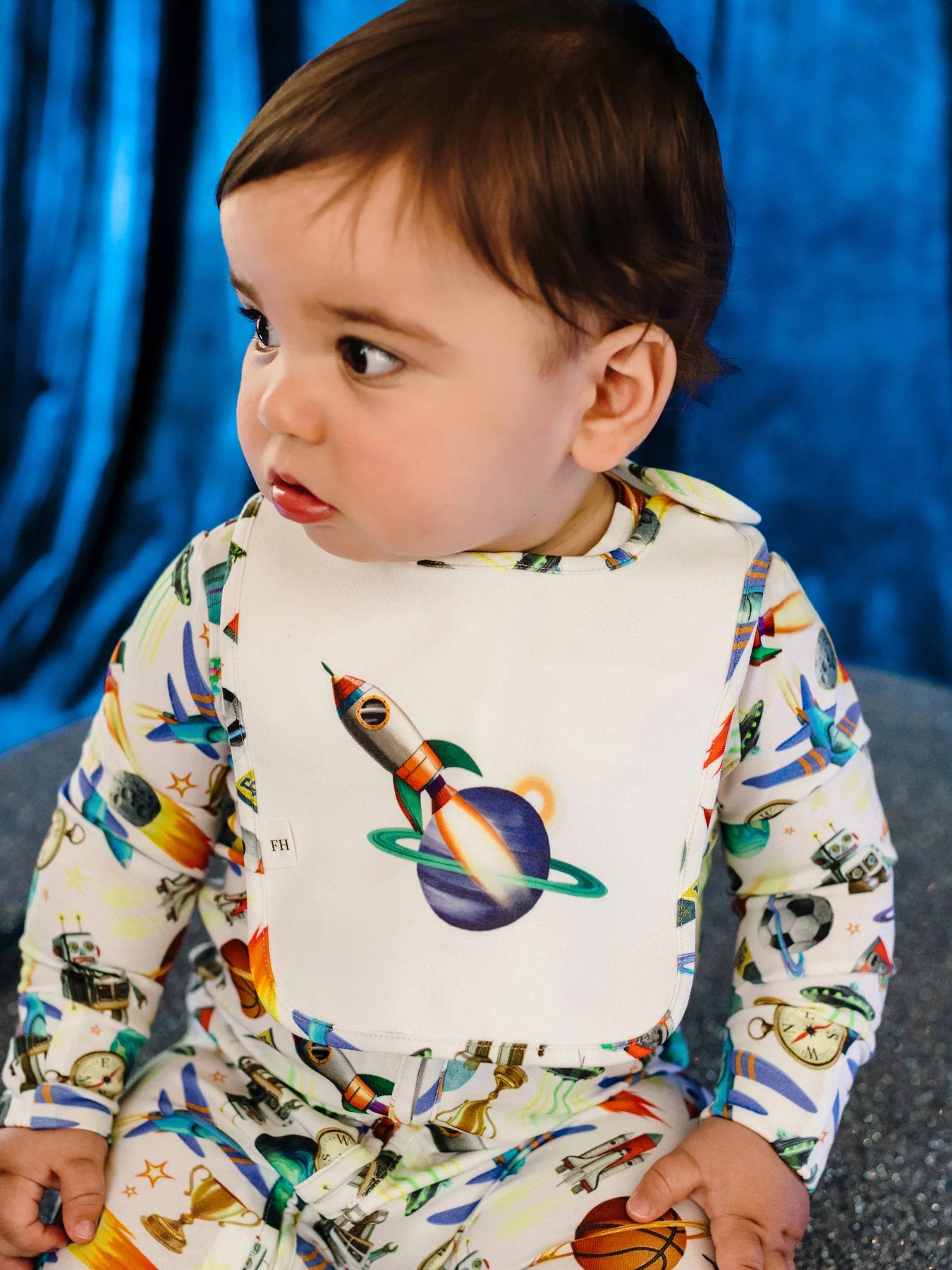 Dandy Duo Bibs Blast Off - Cloud White