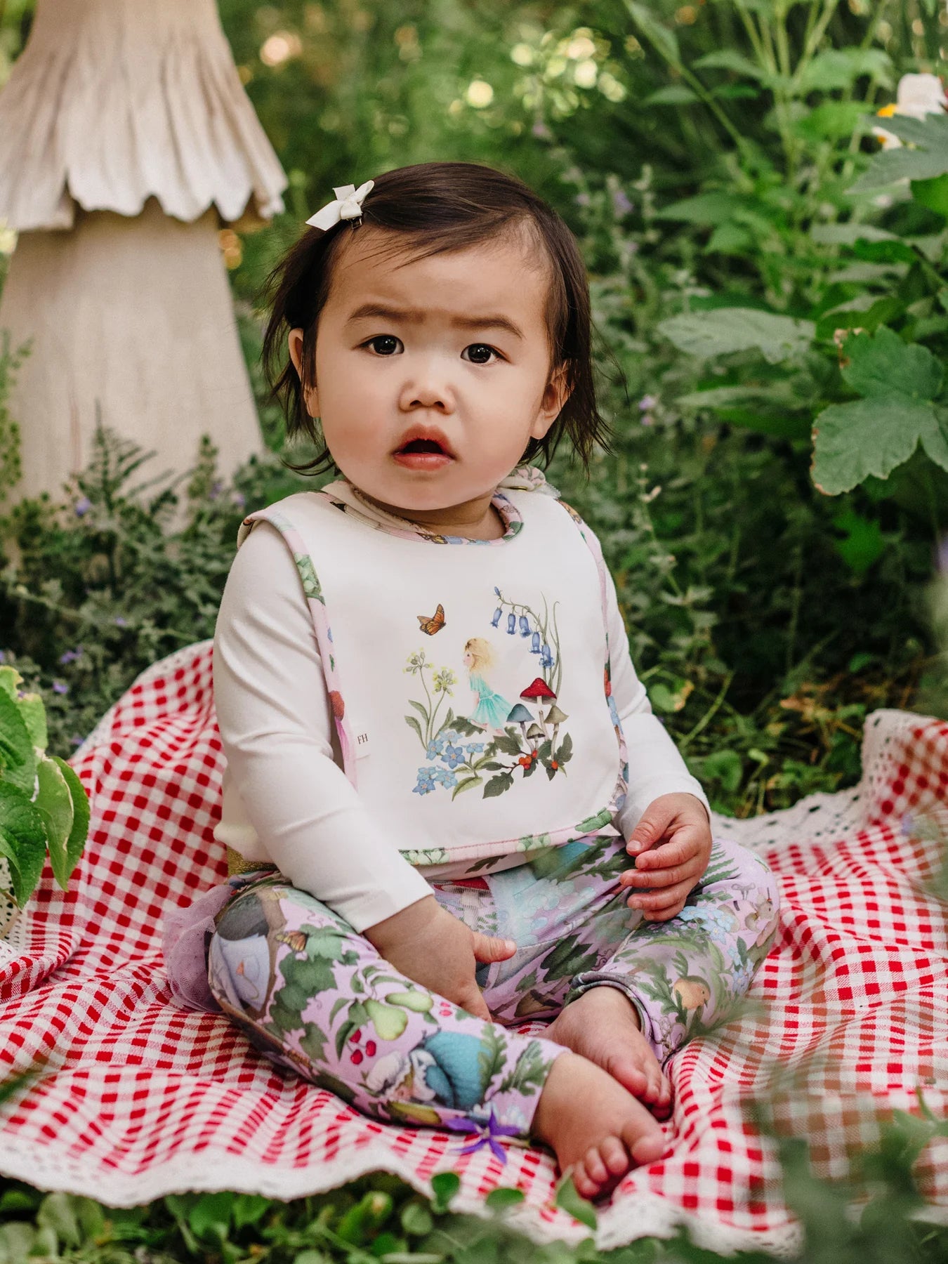 Dandy Duo Bibs Enchanted Flowers Party - Sugar Pink