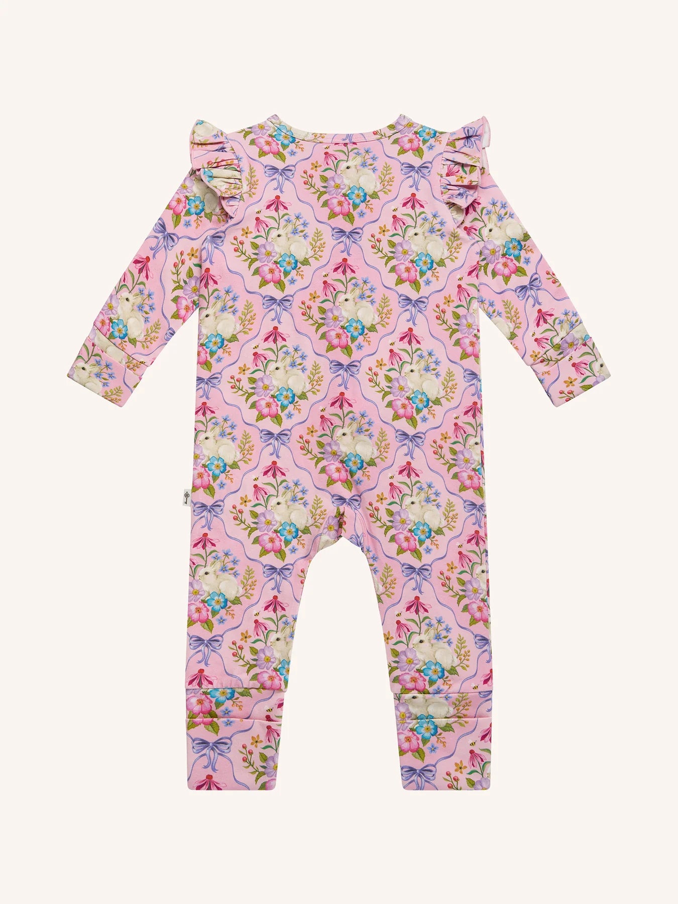 Precious Frill Coverall Bunnies & Bows - Pink Love