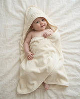 Hooded Baby Bath Towel - Cream