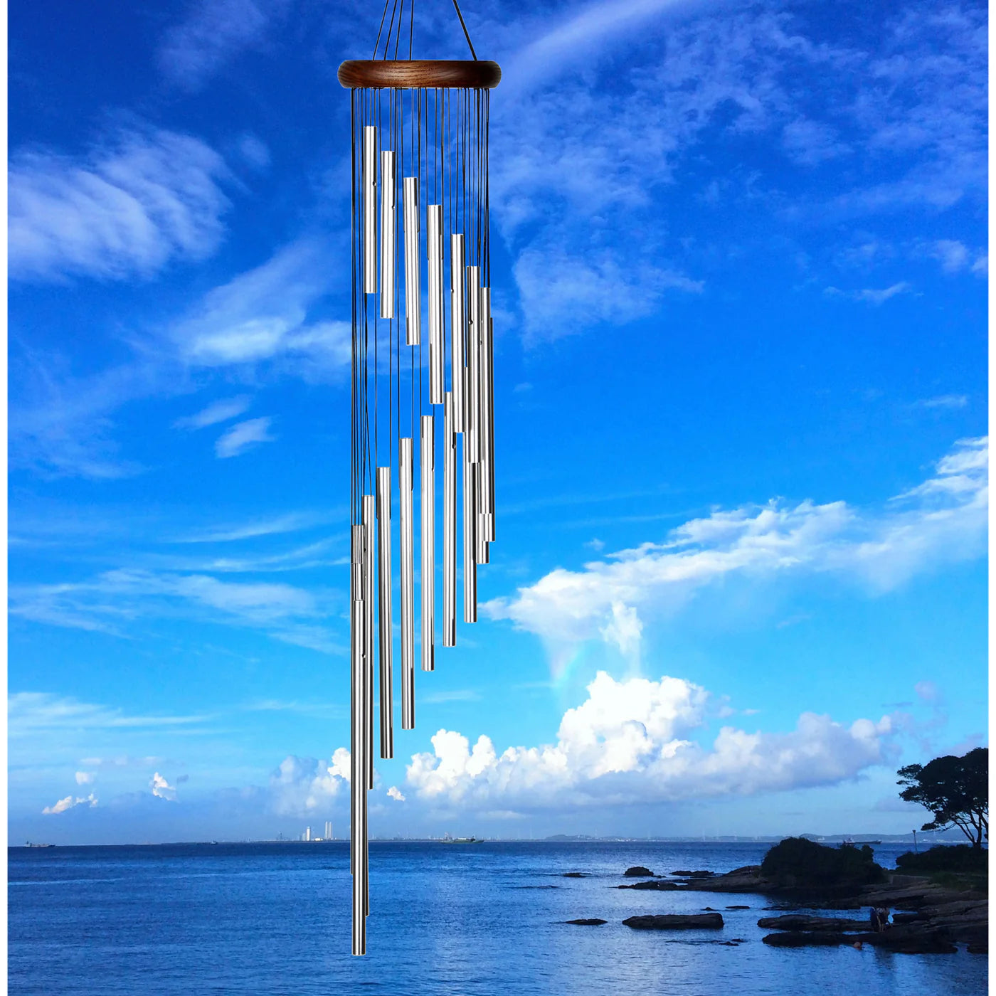 Habitats Rainfall Wind Chime - Silver