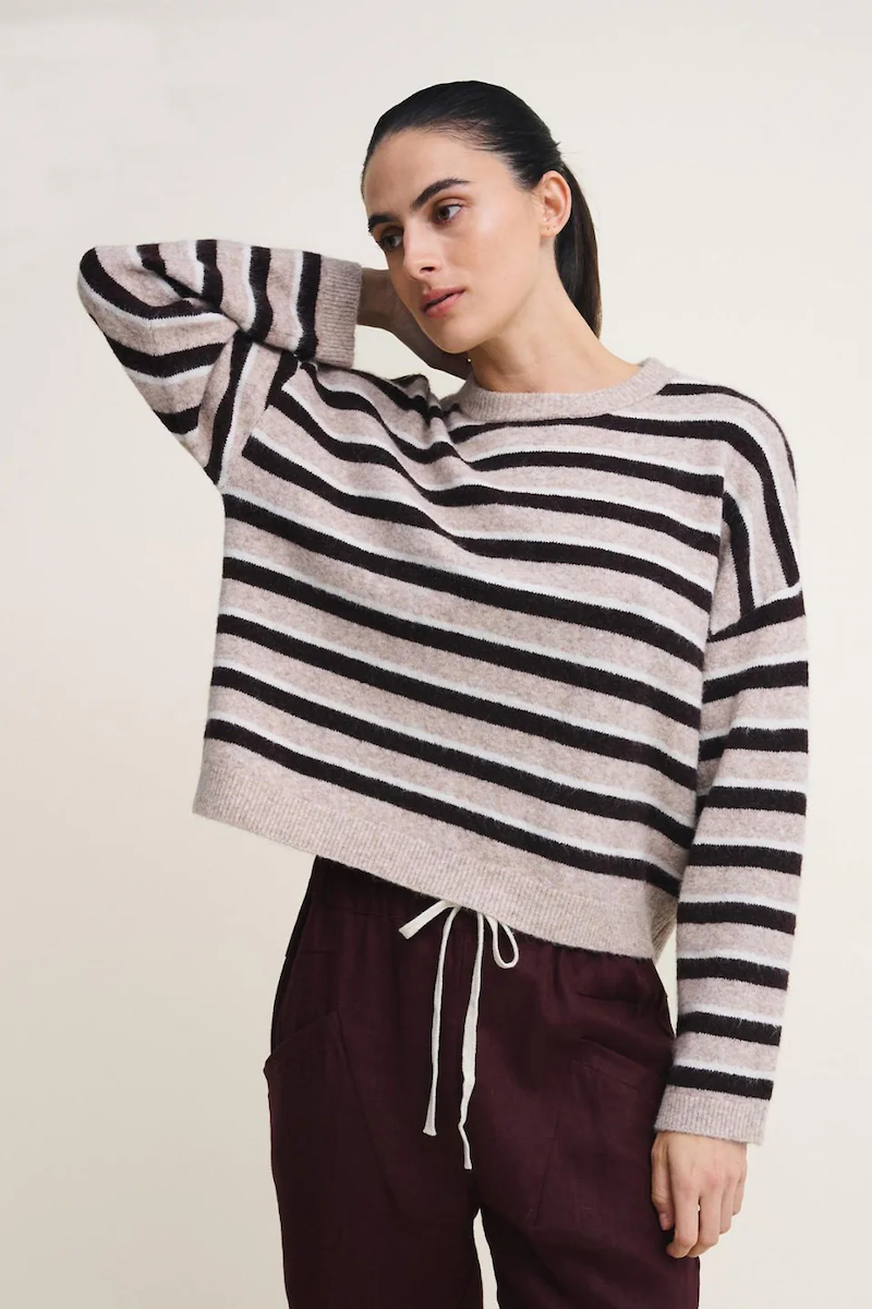 Stripe Otto Knit - Chocolate Stripe