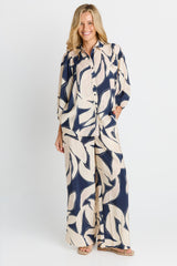 Nova Shirt - Navy Floral Print