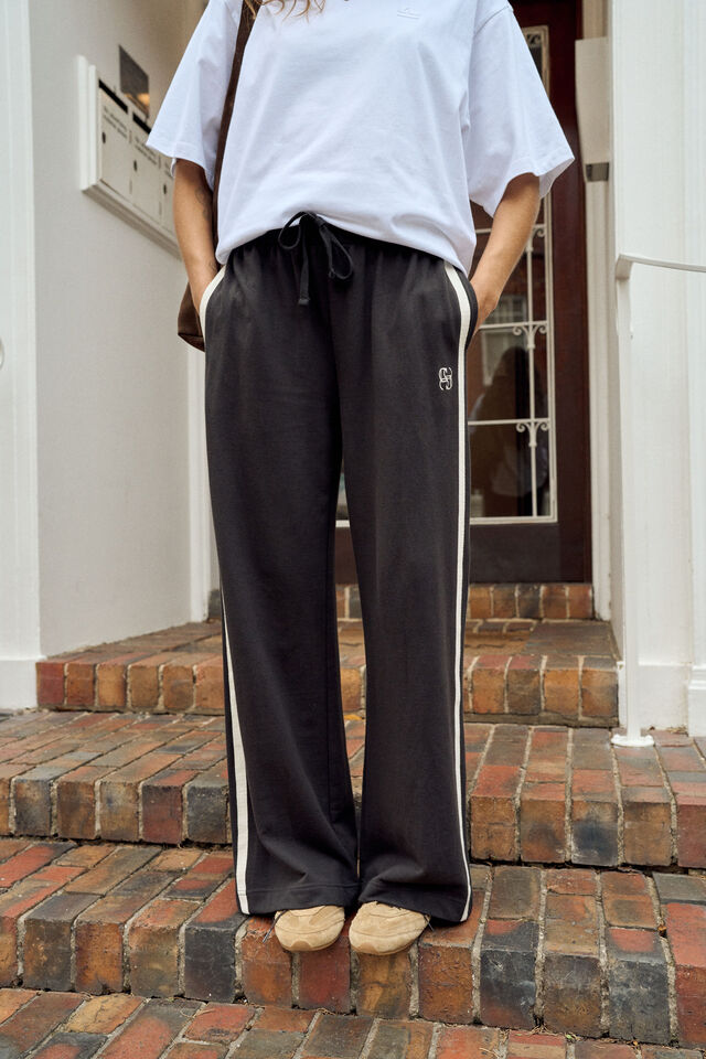 Gigi Wide Leg Terry Trackpack - Phantom