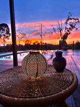 Solar Lantern Round 20cm - Copper