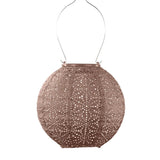 Solar Lantern Round 20cm - Mocha Mousse