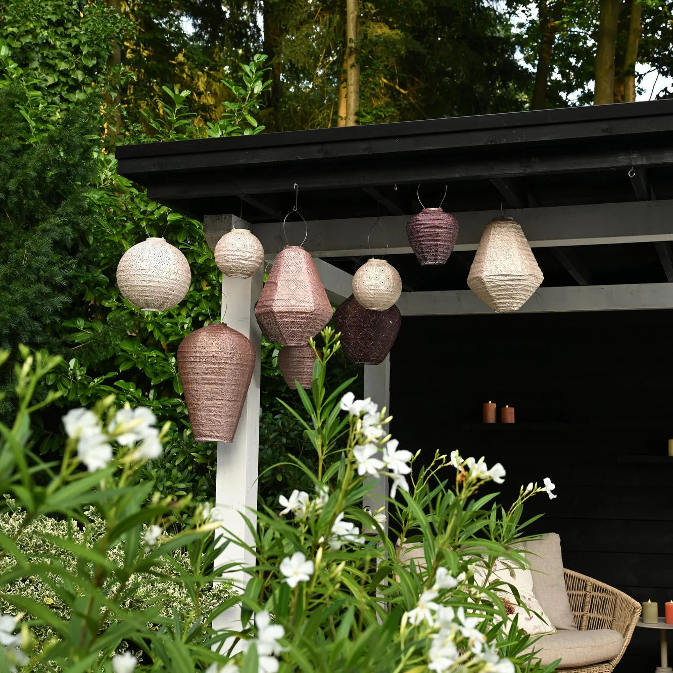 Solar Lantern Jar - Plum