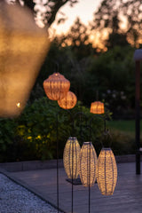 Solar Lantern Long Oval - Dark Grey