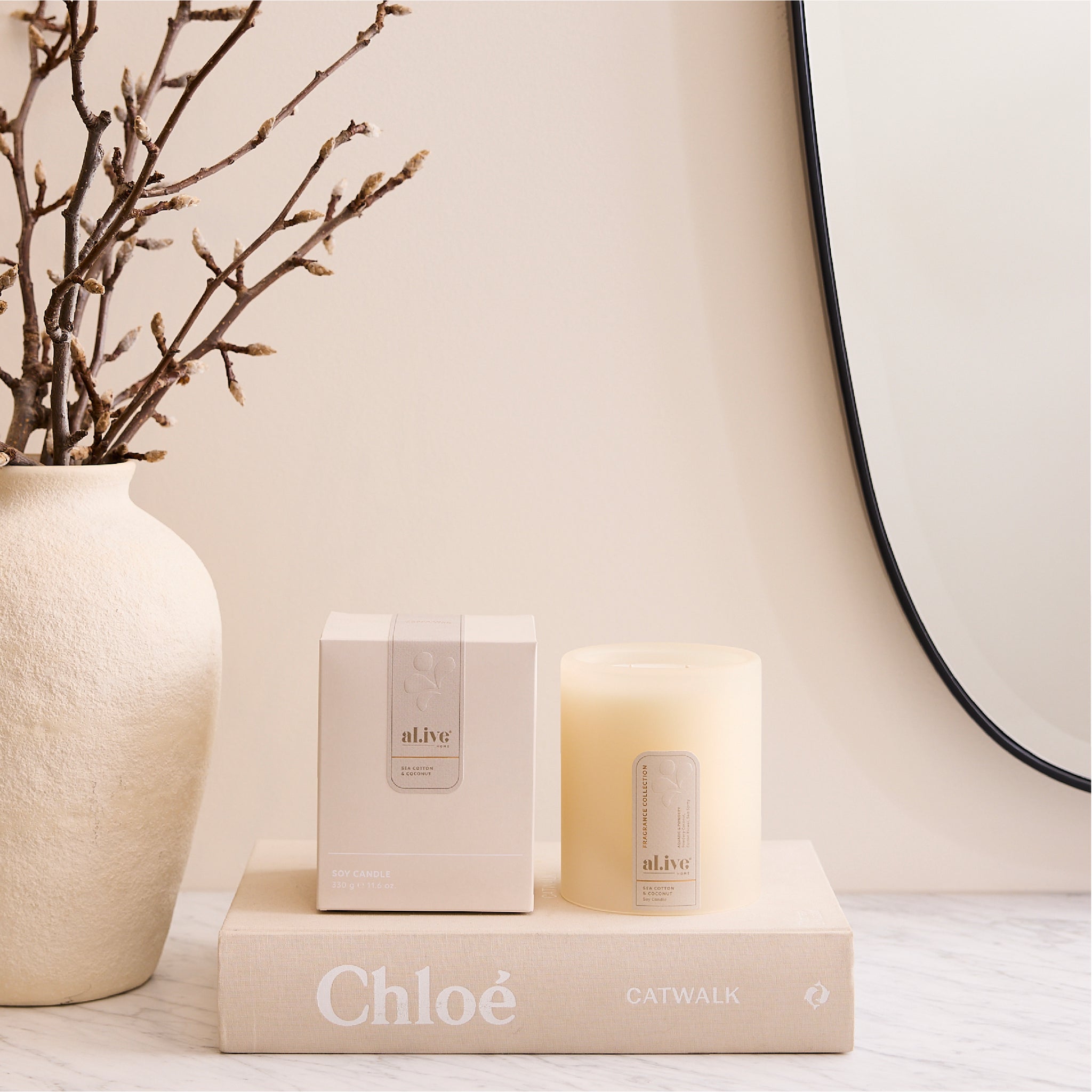 Soy Candle 330g - Sea Cotton & Coconut