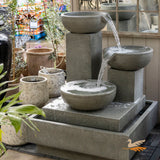 Trio Cascading Fountain - Grey