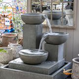 Trio Cascading Fountain - Grey