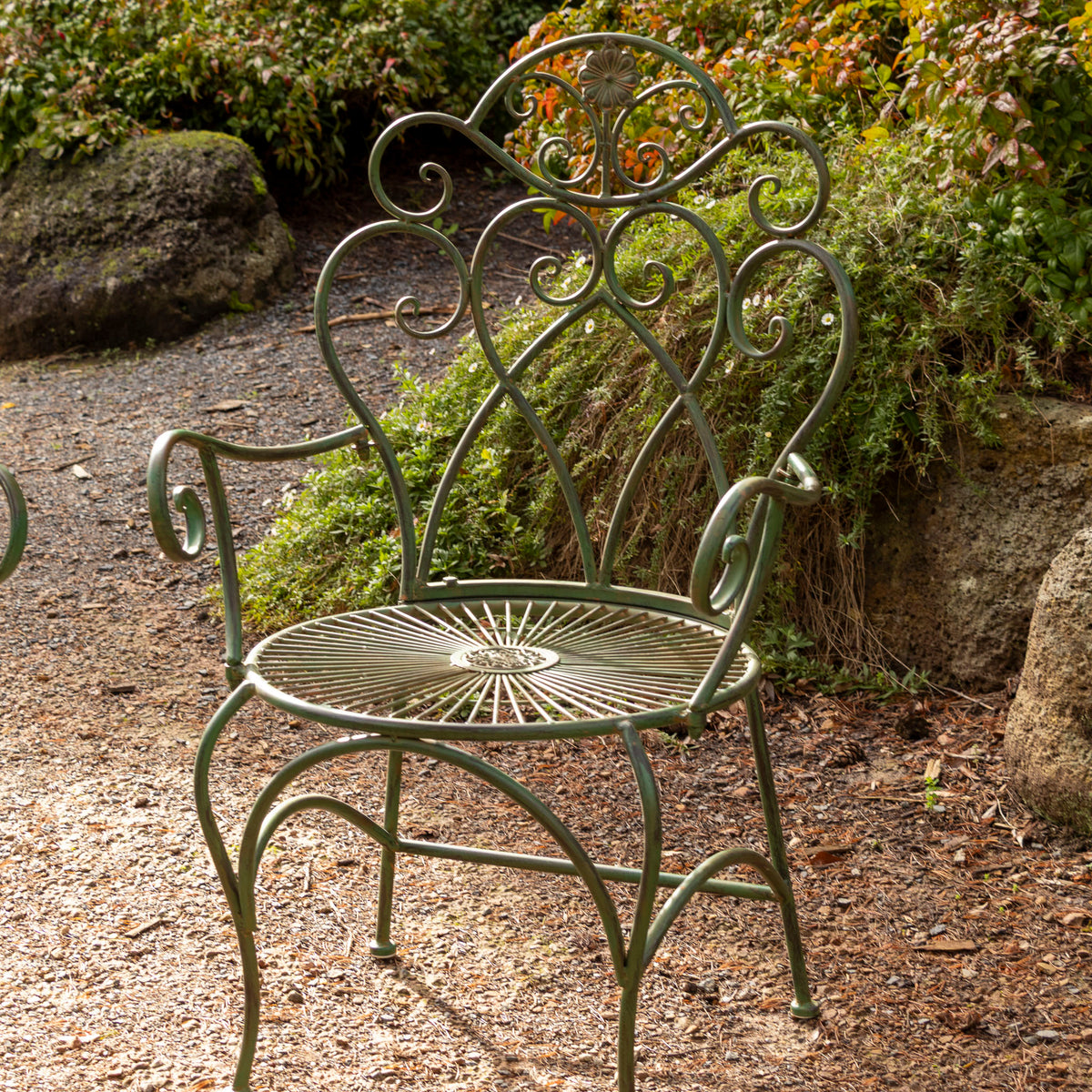 Florentine Chair With Arms - Vintage Green