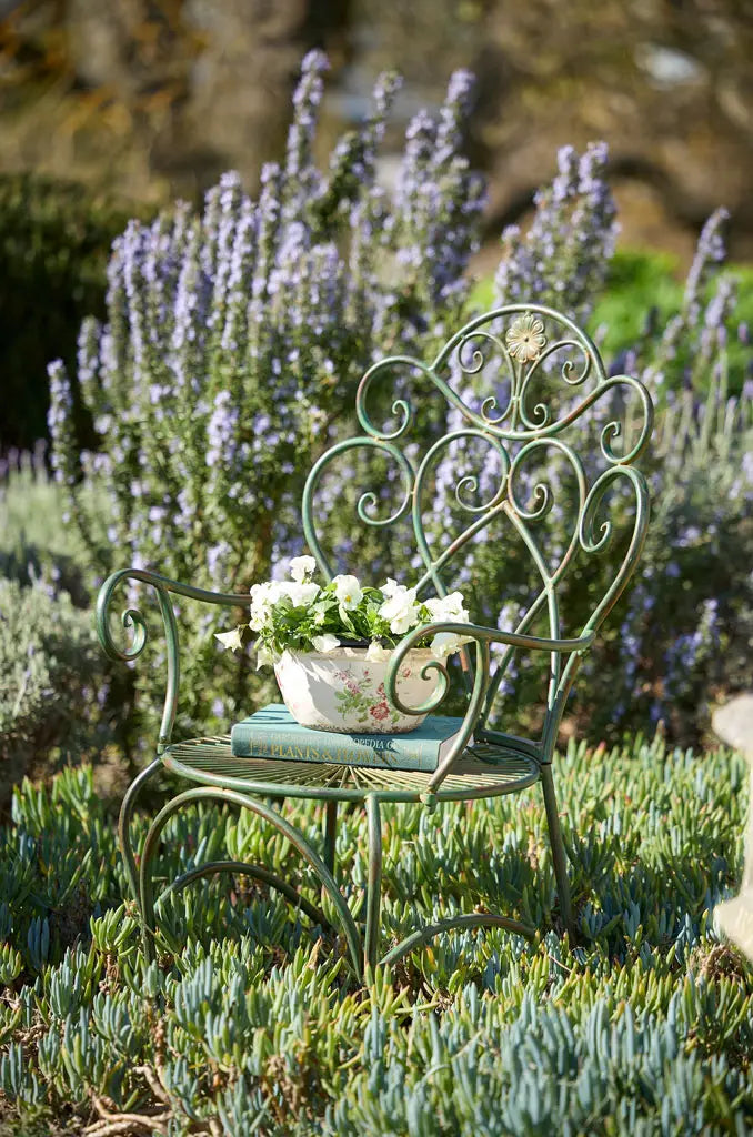 Florentine Chair With Arms - Vintage Green