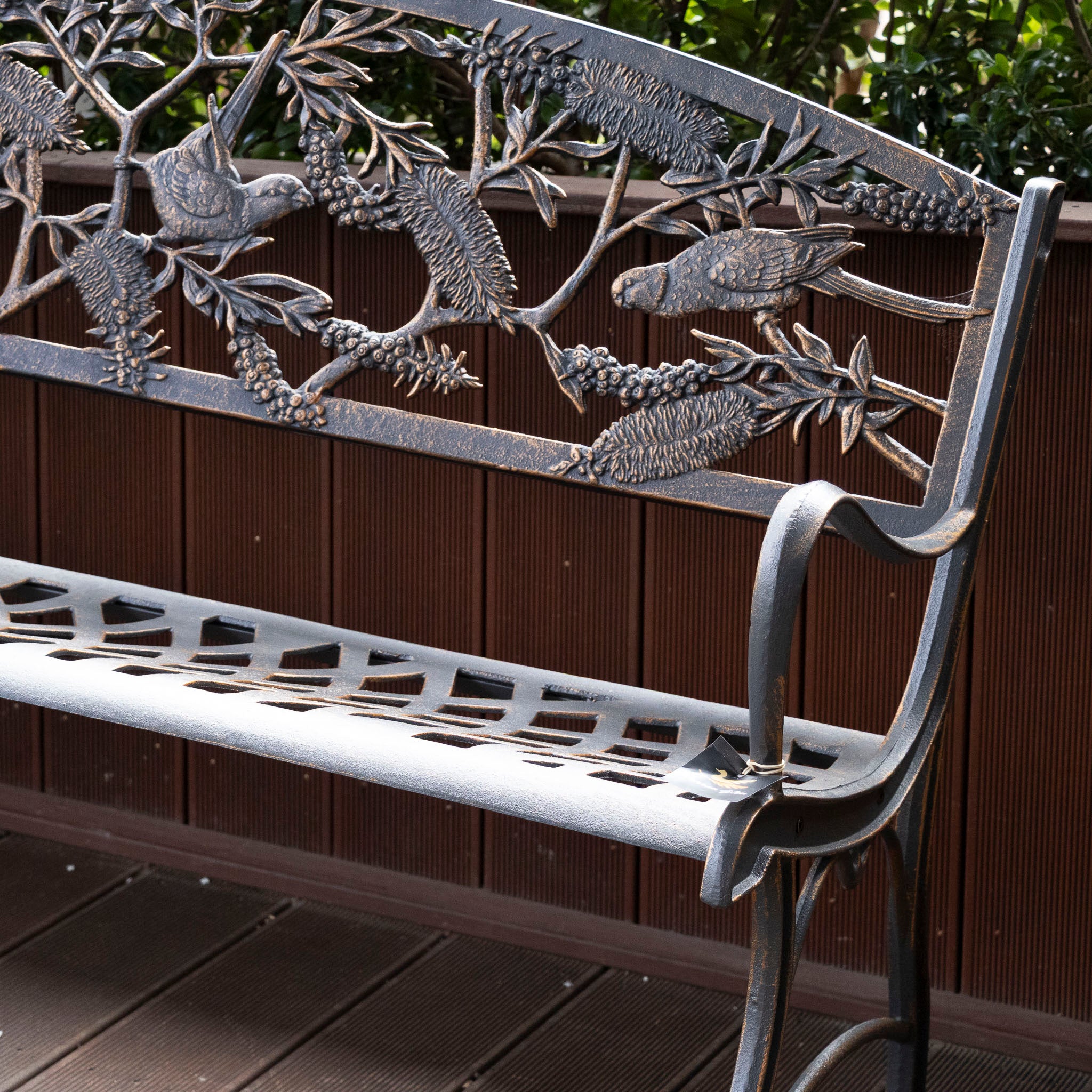 Cast Iron Bench - Rosella & Bottlebrush