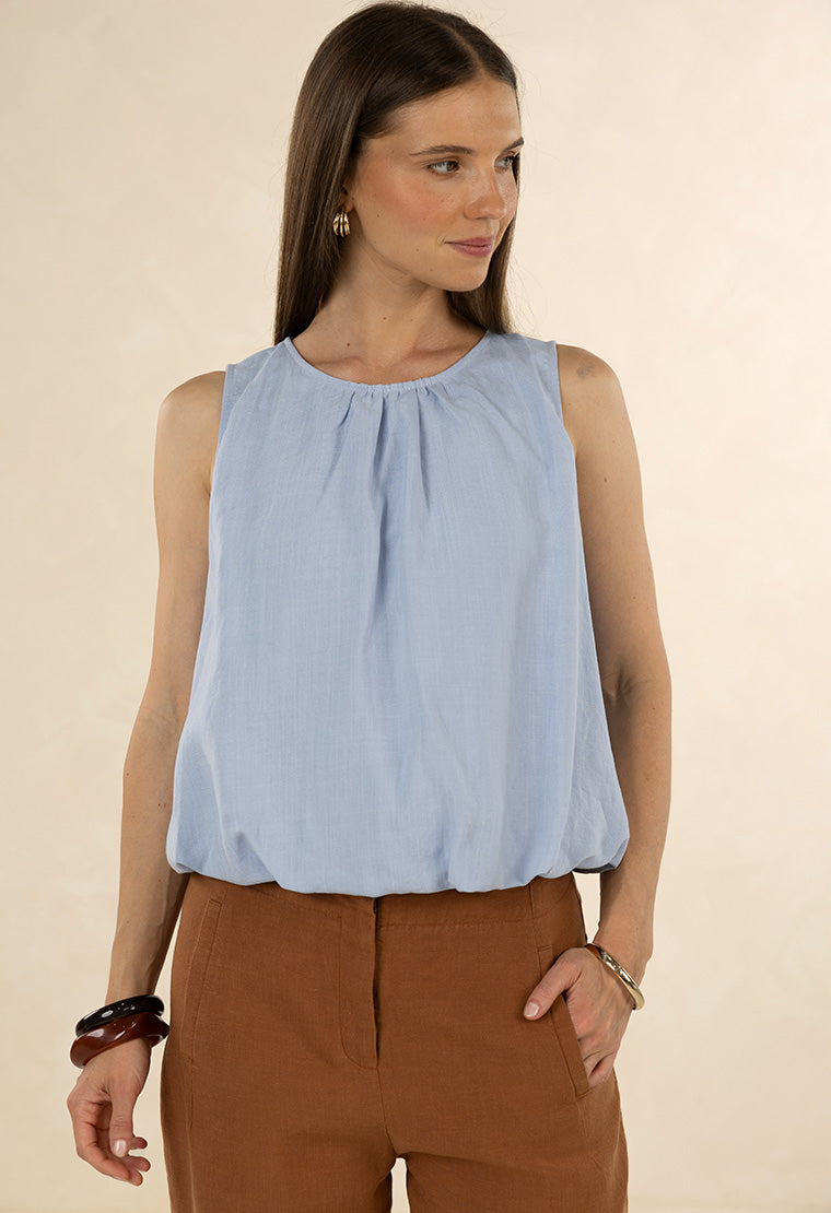 Samara Top - Dove Blue