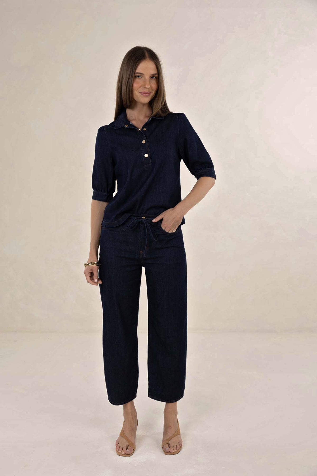 Ivy Barrel Jean - Dark Blue