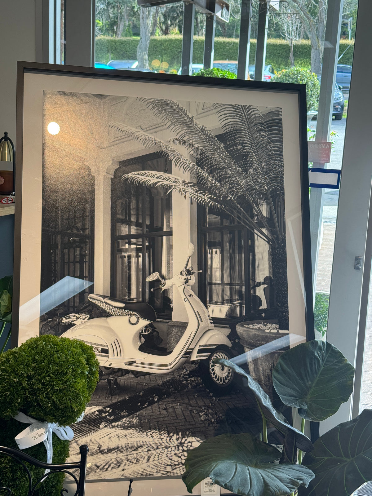 The Dior Vespa Fine Art Paper In Black Box Frame - 915X1295