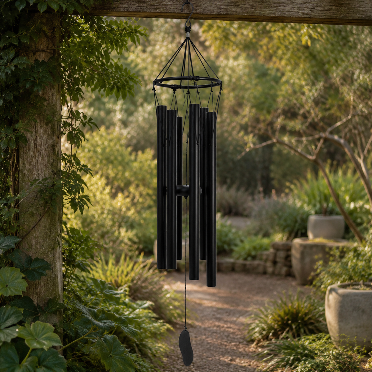 Harmonious Wind Chime - Black 84cm