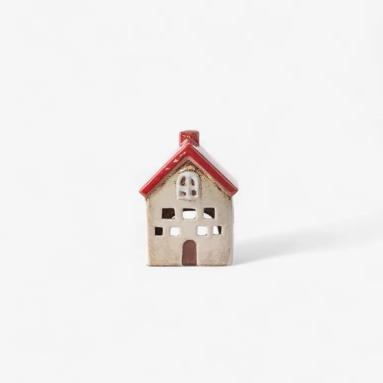 Alsace Tea Light Villa Red White