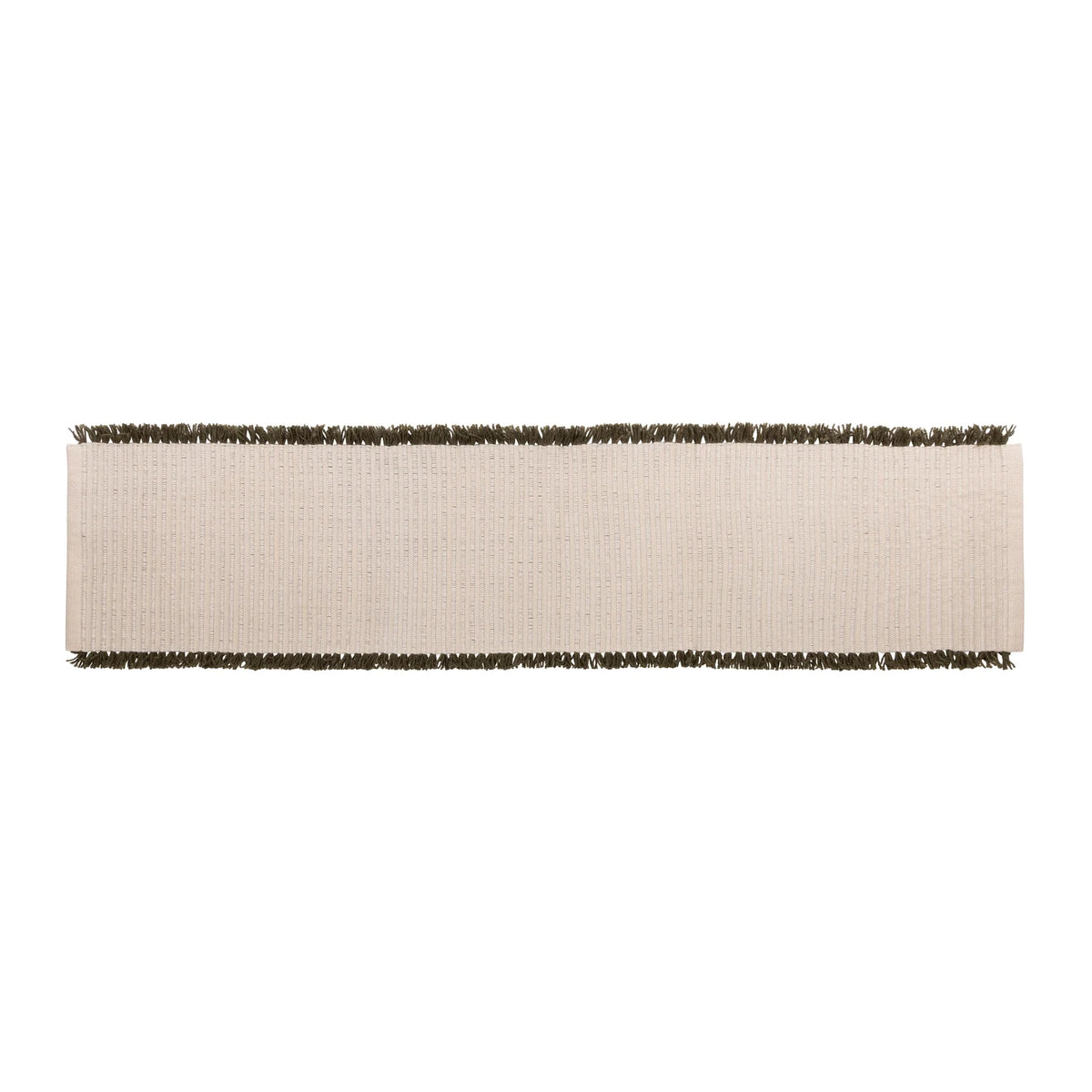 Isla Fringe Table Runner - Green 140x35cm