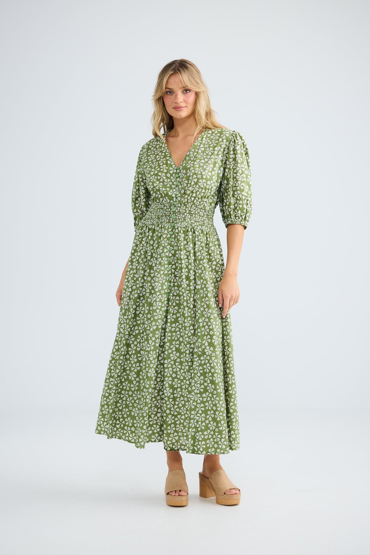 Halo Dress - Sage Petal