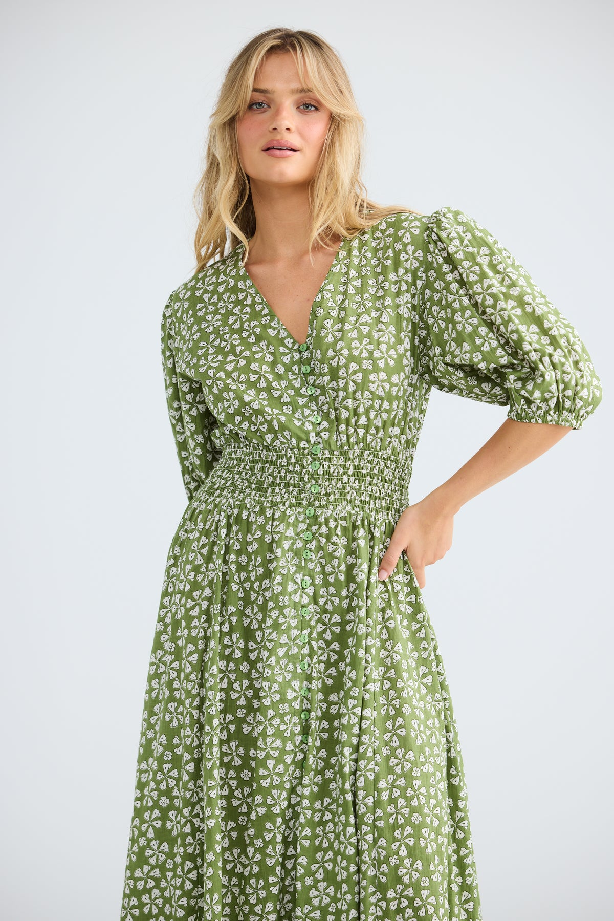 Halo Dress - Sage Petal