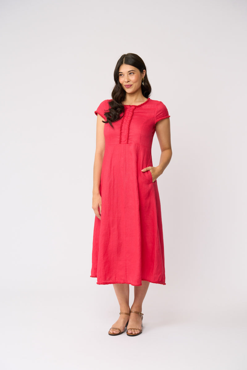 On The Fringe Dress - Melon