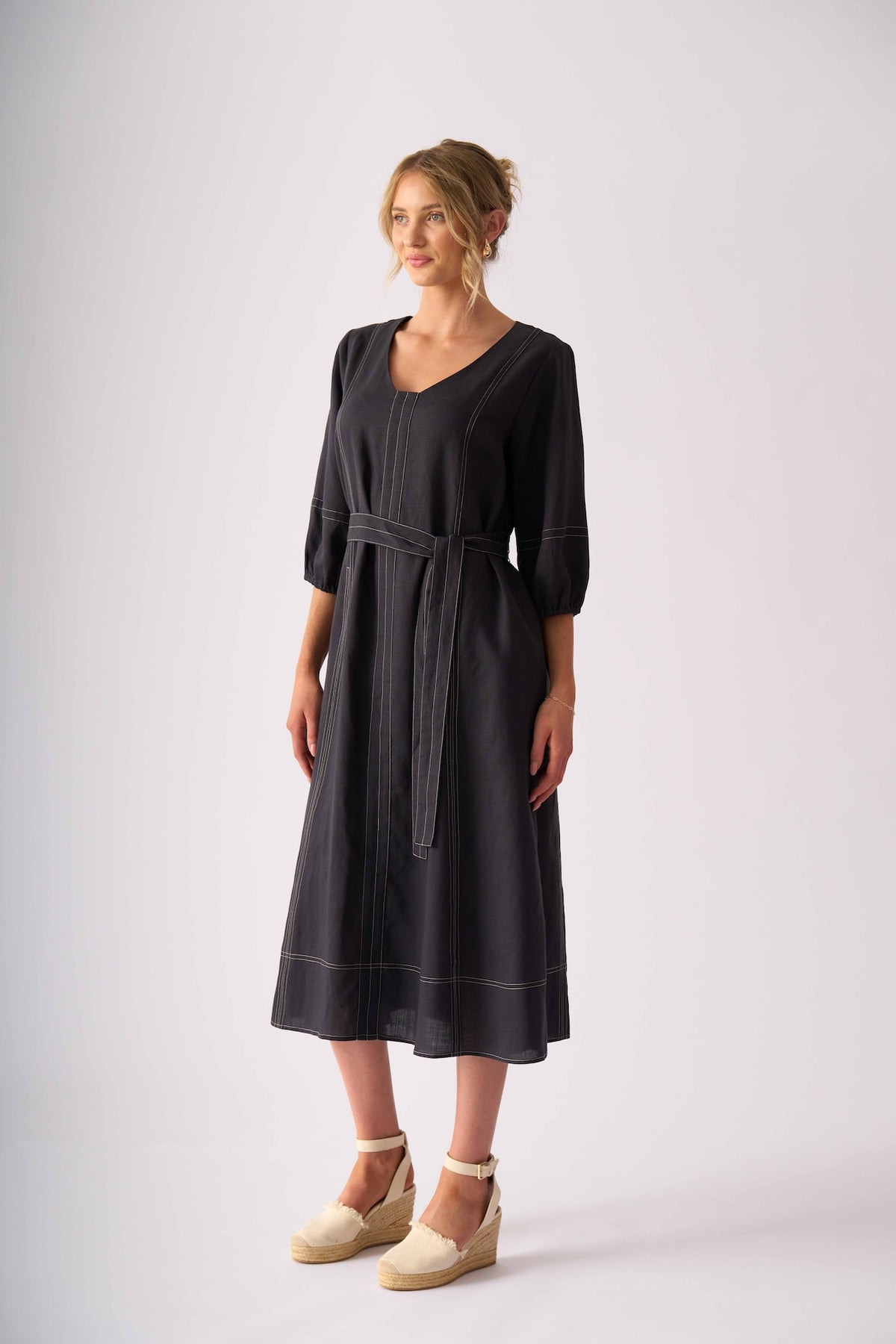 Shout Out Dress - Dark Gunsmoke