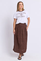 Wren Spot Skirt - Chocolate