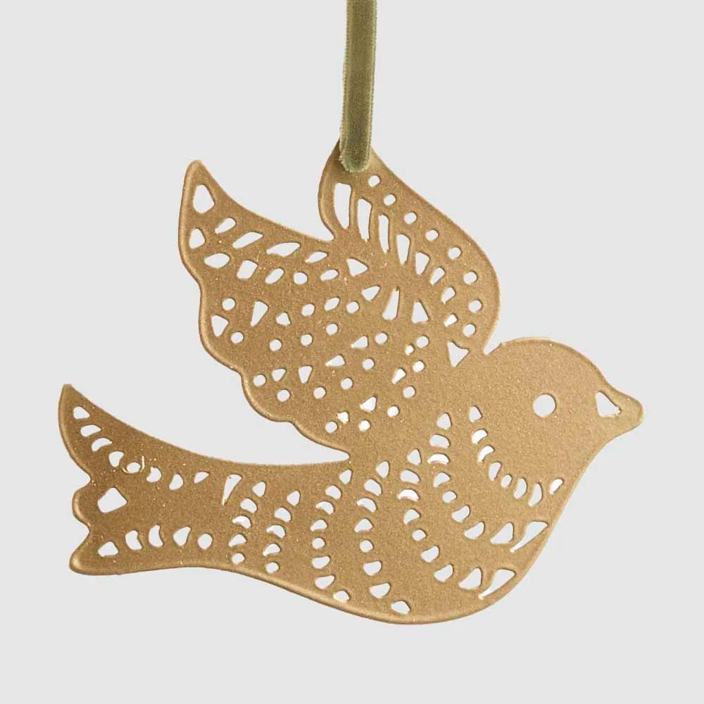 Hanging Decoration - Lace Metal Bird