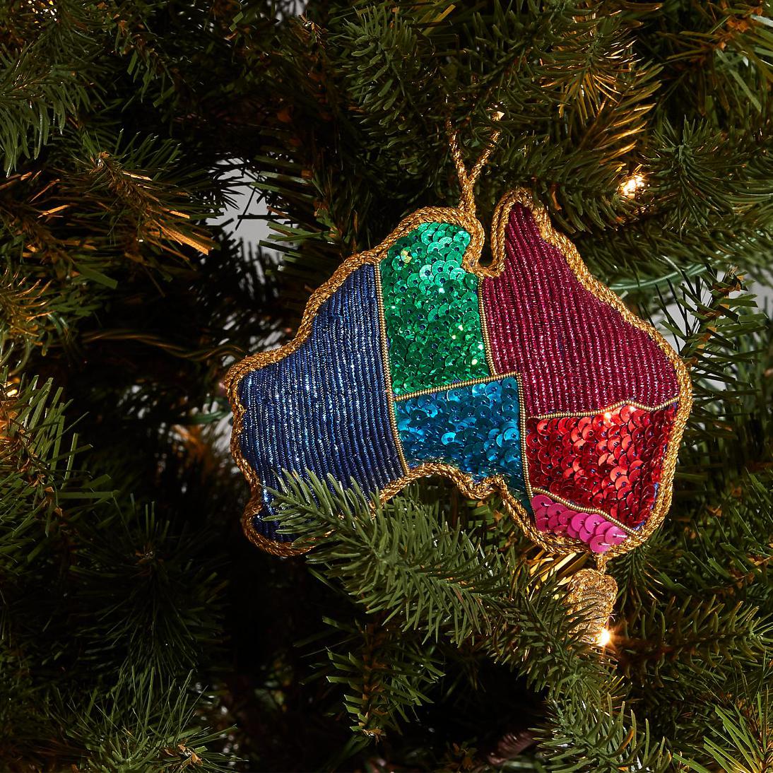 Tree Decoration Sequin - Australia Forever