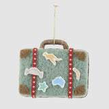 Hanging Decoration - Aussie Suitcase Let's Travel Green