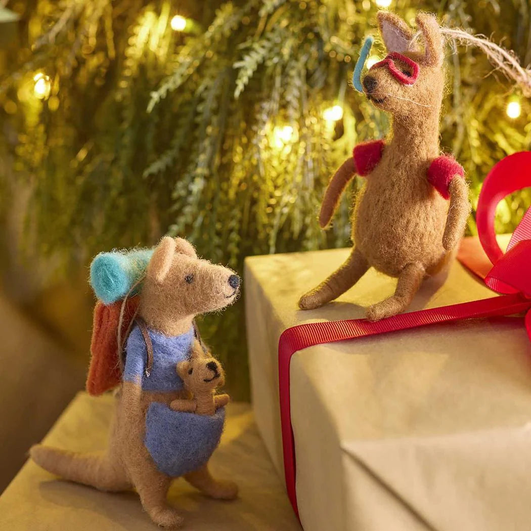 Hanging Decoration - Camping Kangaroo With Joey